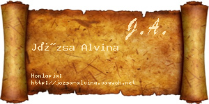 Józsa Alvina névjegykártya